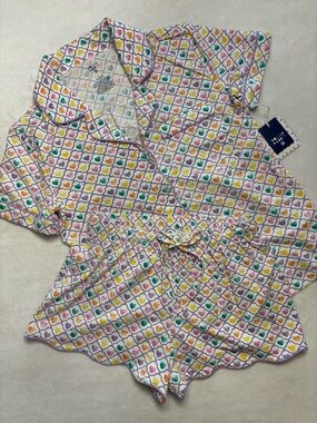 💗🐰 Roller Rabbit x Target Store Exclusive Geo Hearts Shorts PJ Set Sz S